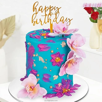 Orchid Dreamland Birthday Celebration Ribbon Cake Tower  Online for none