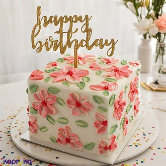 Petals Poetry Ribbon Cake  Online for none