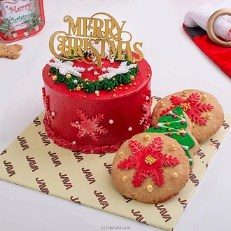 Java Red Velvet Christmas Bento With Cookies  Online for none