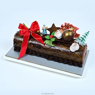 Sponge Christmas Dark Chocolate Mousse Yule Log  Online for none