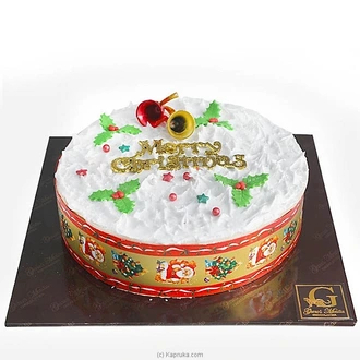 SNOWY CHRISTMAS RIBBON CAKE(GMC)  Online for none