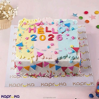 2026 Celebration New Year Ribbon Cake  Online for none