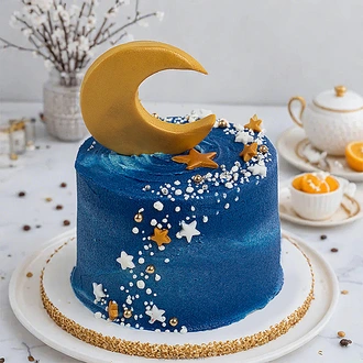 Ramadan Crescent Of Starry Skies Bento Cake  Online for none