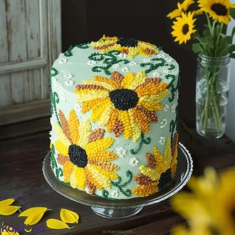Sunflower Mosaic Ribbon Cake Buy mother Online for specialGifts