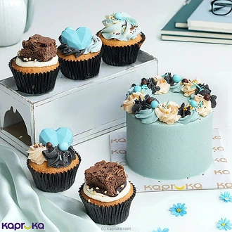 Pastel Grace Bento Ribbon Cake And Cupcake Set Buy fathers day Online for specialGifts