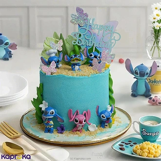 Stitch`s Enchanted Island Kid`s Happy Birthday Ribbon Cake For G  Online for none