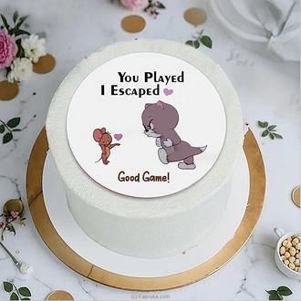 Together Tom And Jerry Ribbon Cake ~ Screw You Gift Buy Cake Delivery Online for specialGifts