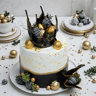 Noir Elegance Royale Chocolate Sponge Cake  Online for none