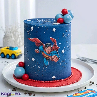 Superman Sky Hero Ribbon Cake  Online for none