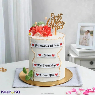 Forever My Love Ribbon Tower Cake Buy Cake Delivery Online for specialGifts
