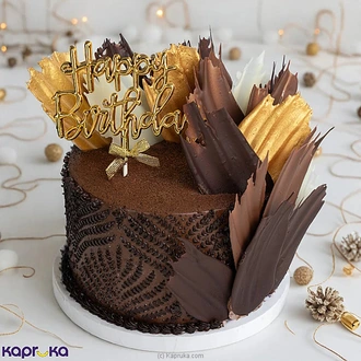 Golden Celebration Chocolate Cake Indulgence Buy Cake Delivery Online for specialGifts