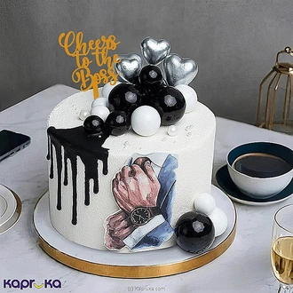 Cheers To The Boss Ribbon Cake  Online for none