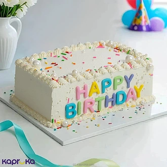 Classic Birthday Ribbon Loaf Cake Buy Cake Delivery Online for specialGifts