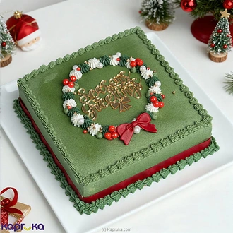Christmas Wreath Celebration Ribbon Cake  Online for none