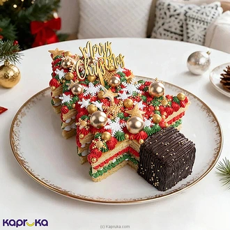 Golden Christmas Tree Swiss Roll Cake  Online for none