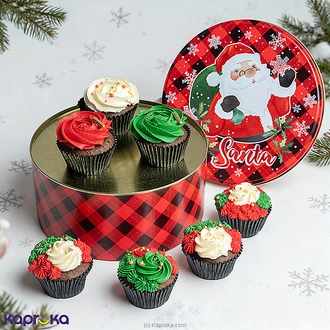 Santa`s Festive Christmas Chocolate Cupcake Tin Collection 6 Pie  Online for none