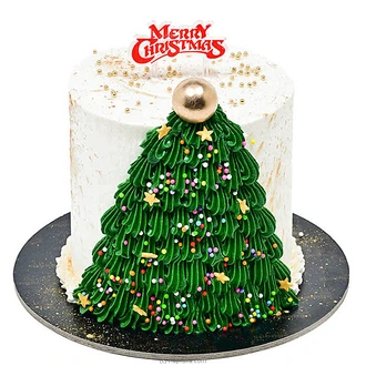 Sponge Christmas Themed Ribbon Cake  Online for none