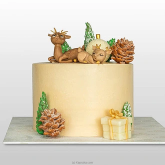 Kingsbury Christmas Winter Raindear Ribbon Cake  Online for none