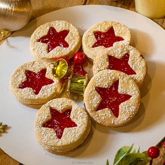 Mahaweli Reach Christmas Almond Berry Linzer Cookies 6 Pieces  Online for none