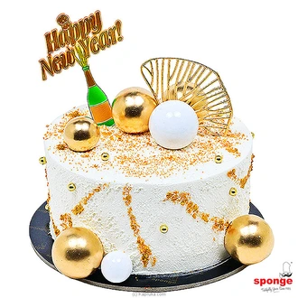Sponge New Year Themed Ribbon Cake  Online for none
