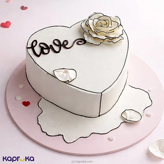 Valentine Pure Romance Ribbon Cake Buy Cake Delivery Online for specialGifts