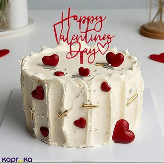 Forever Yours Ribbon Valentine Cake Buy valentine Online for specialGifts