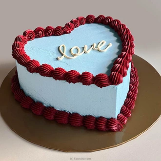 Dilmah Valentine Love In Blue Vanilla Cake Buy Cake Delivery Online for specialGifts