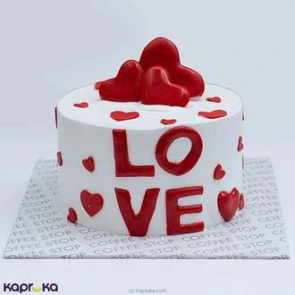Cinnamon Grand Valentine Love You Ribbon Cake Buy Cake Delivery Online for specialGifts