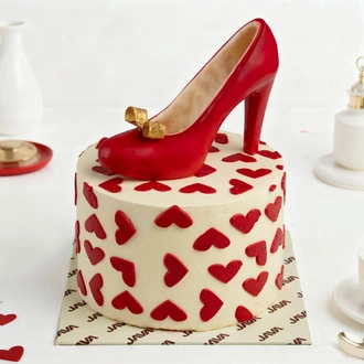 Java Valentine Bow Down To Love Cake Buy Cake Delivery Online for specialGifts