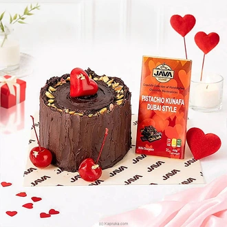 Java Valentine Pistachio Kunafa Kiss Chocolate And Cake Buy Cake Delivery Online for specialGifts