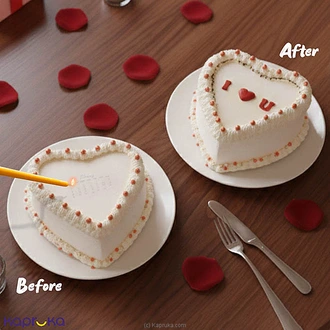 February Flame Love Calendar Ribbon Cake Buy valentine Online for specialGifts