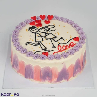Divine Valentine Ribbon Valentine Design Cake  Online for none