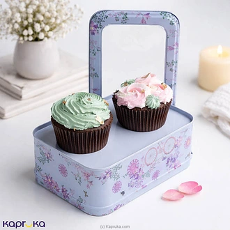 Pink Blossom Chocolate Cupcake Duo 2 Pieces Buy Cake Delivery Online for specialGifts