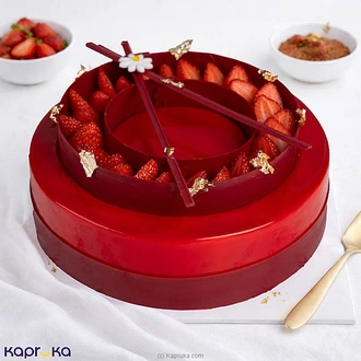 Royal Strawberry Glaze Vanilla Gateaux Cake  Online for cakes