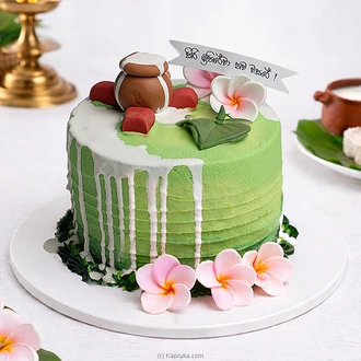 Avurudu Kiribath Pot Ribbon Cake  Online for none