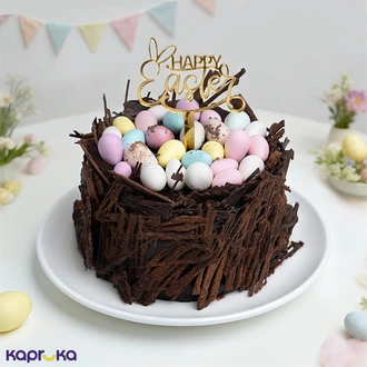 Golden Easter Delight Chocolate Sponge Cake Buy Cake Delivery Online for specialGifts