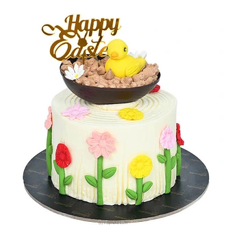 Sponge Easter Bird Nest Themed Ribbon Cake Buy Cake Delivery Online for specialGifts