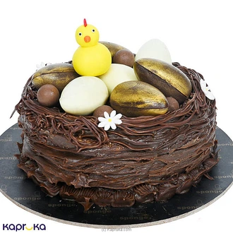 Sponge Easter Themed Vanila And Chocolate Caramel Cake  Online for none