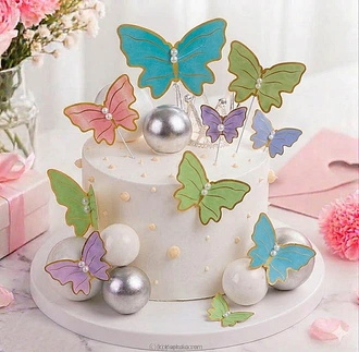 Mix Butterfly Garden Ribbon Bento Cake Buy Cake Delivery Online for specialGifts
