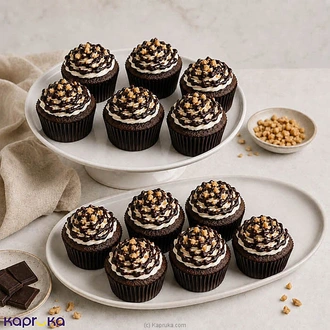 Midnight Choco Bliss Cupcakes - 12 Cupcakes Buy Cake Delivery Online for specialGifts