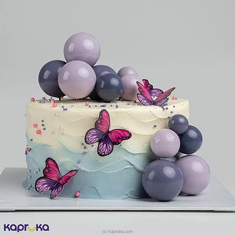 Divine Ribbon Cake Butterfly And Ball Deco Cake  Online for none