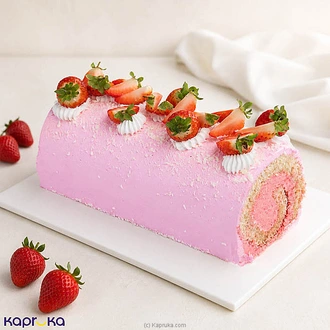 Strawberry Bliss Swiss Vanilla Roll at Kapruka Online