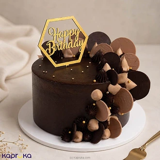 Birthday Chocolate And Vanilla Sponge Royale Gateaux Cake  Online for none