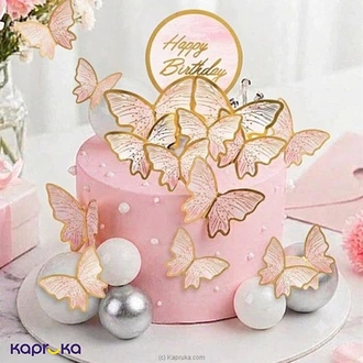 Pink Floral Butterfly Birthday Bento Ribbon Cake Buy Cake Delivery Online for specialGifts