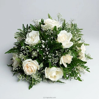 White Roses Coffin Wreath Buy Flower Delivery Online for specialGifts