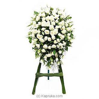 Funeral Wreath - White Roses Buy Flower Delivery Online for specialGifts