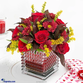 Passionate Rose Radiance Vase With Nine Red Roses  Online for none