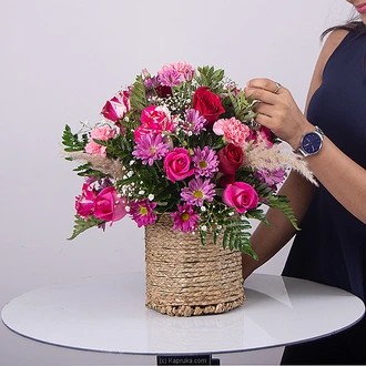 Fifteen Shades Of Love Flower Bouquet-with 15 Pink Roses  Online for none