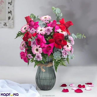Heaven Flower Vase With Six Red Roses  Online for none
