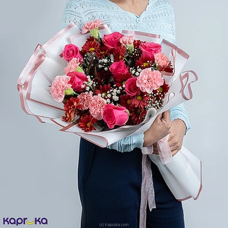 Pink Serenity Bouquet With 8 Pink Roses Buy Flower Delivery Online for specialGifts